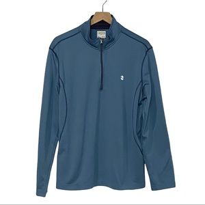 Izod Half Zip Long Sleeved Golf Shirt SZ XL in Blue